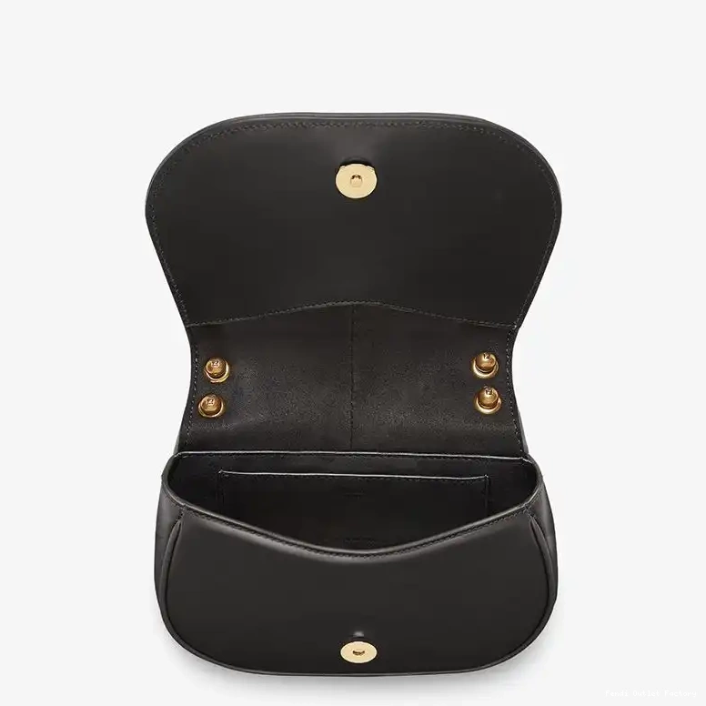 Affordable HOT Fendi C'mon Calf Bag In Mini Leather Black 0526